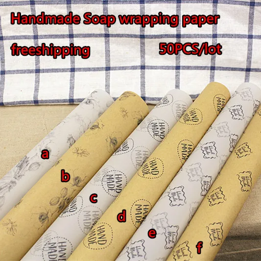 50 шт./лот принт ручной работы узор Мыло оберточная бумага полупрозрачная вощеная