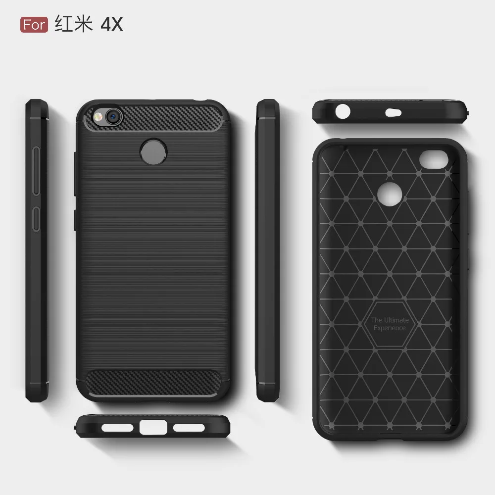 

Xiaomi Redmi 4X Case Silicon Case for Xiaomi Redmi 4A Redmi 4 Pro Cover Fundas Soft Carbon Fiber Brushed Coque Etui Accessory