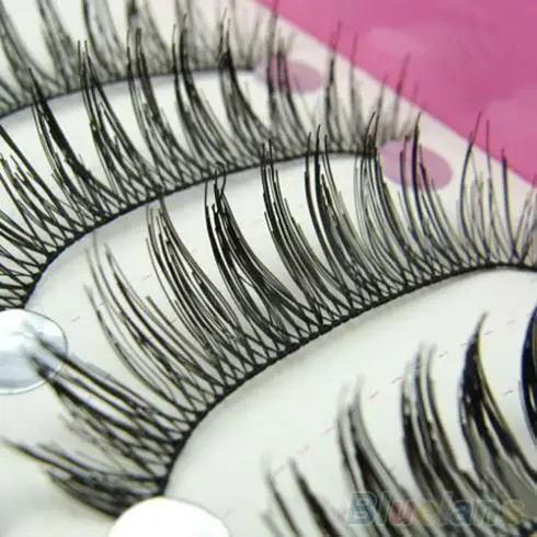 10 пар объемных натуральных черных длинных крестиков толстые ресницы для макияжа