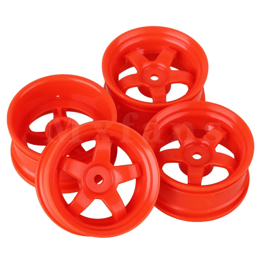 Mxfans 4x RC1:10 пластиковый обод колеса Star с отверстиями 12 мм черный цвет|plastic car rims|wheel hex