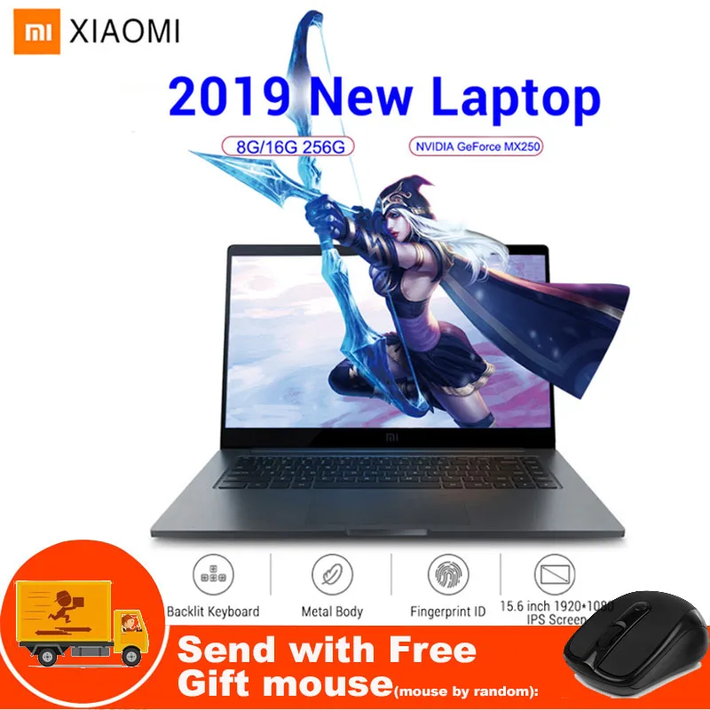 Xiaomi mi ноутбук Тетрадь Pro 15,6 дюймов Windows10 Intel 4 ядра I5/I7 1,8 ГГц 16G 256 отпечатков пальцев NVIDIA MX250 Ga mi нг ноутбук
