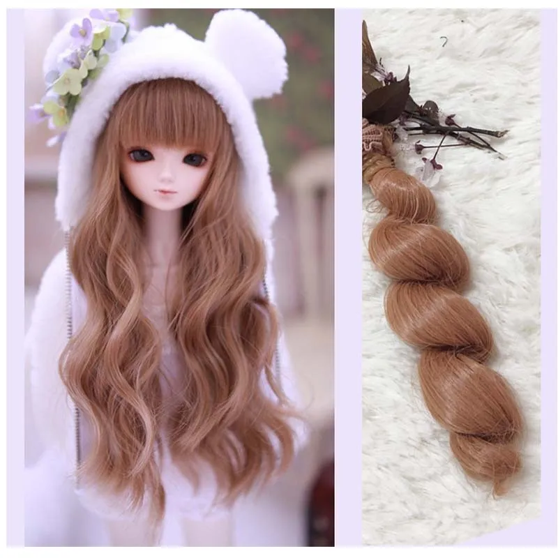 

10PCS/LOT New SD BJD Wavy Doll Curls High-temperature Wire DIY Wig Doll Hair 15CM