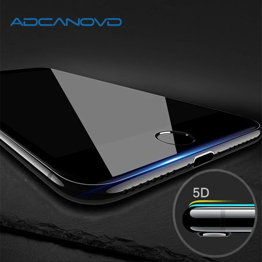 5D закаленное стекло для iPhone 8 7 6 6S плюс х полный экран чехол Plus Защитные пленки