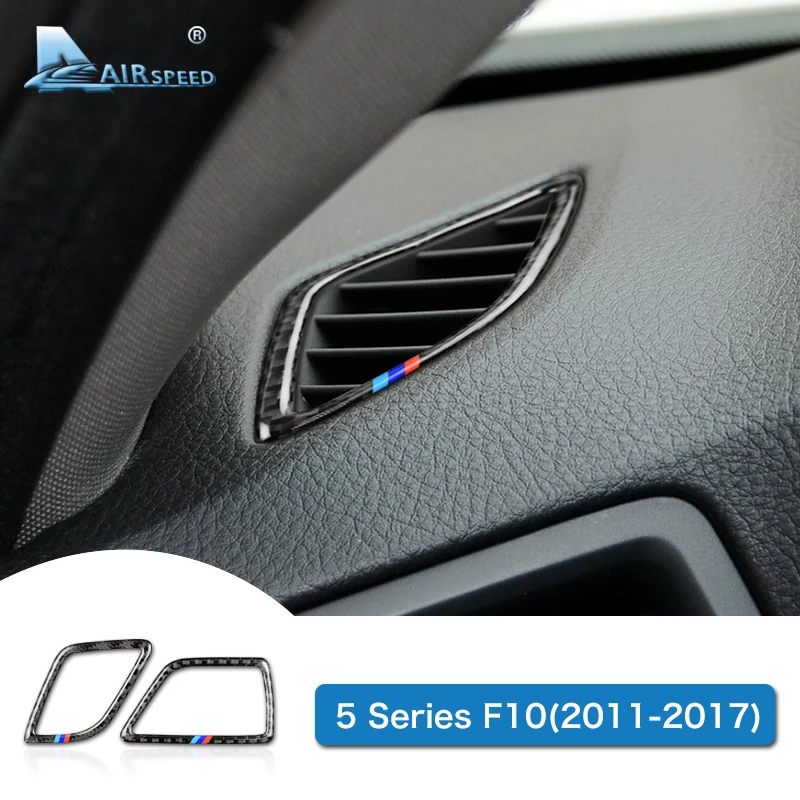 

Airspeed для BMW F10 5 Series LHD, углеродное волокно, автомобильный Кондиционер, выпускные рамы, вентиляционные отверстия, декоративные аксессуары для ...
