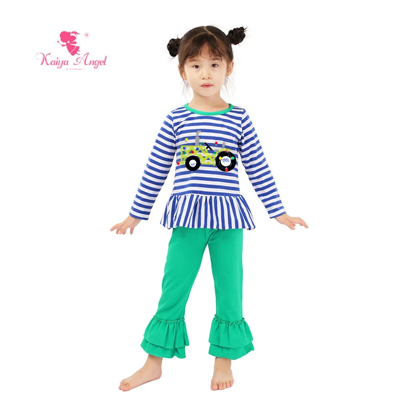 

2018 Kaiya Newest Toddler Kids Boutique Clothes Wholesale Fall Clothing Girls Outfitst Birthday Gift Baby Summer Pajamas Sets