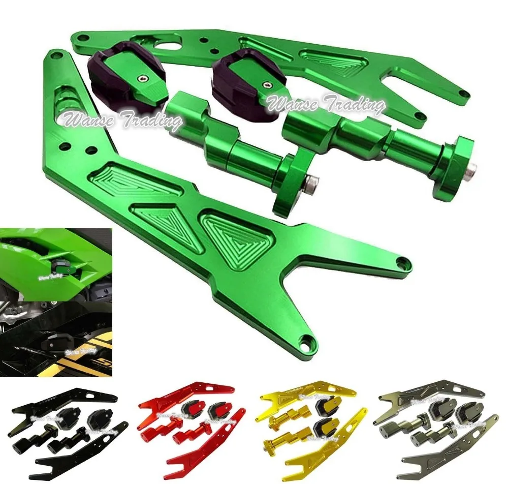 Распродажа защитные слайдеры рамы накладки для Kawasaki Ninja 250 300 300R ZX250R ZX300R EX250 EX300 2013