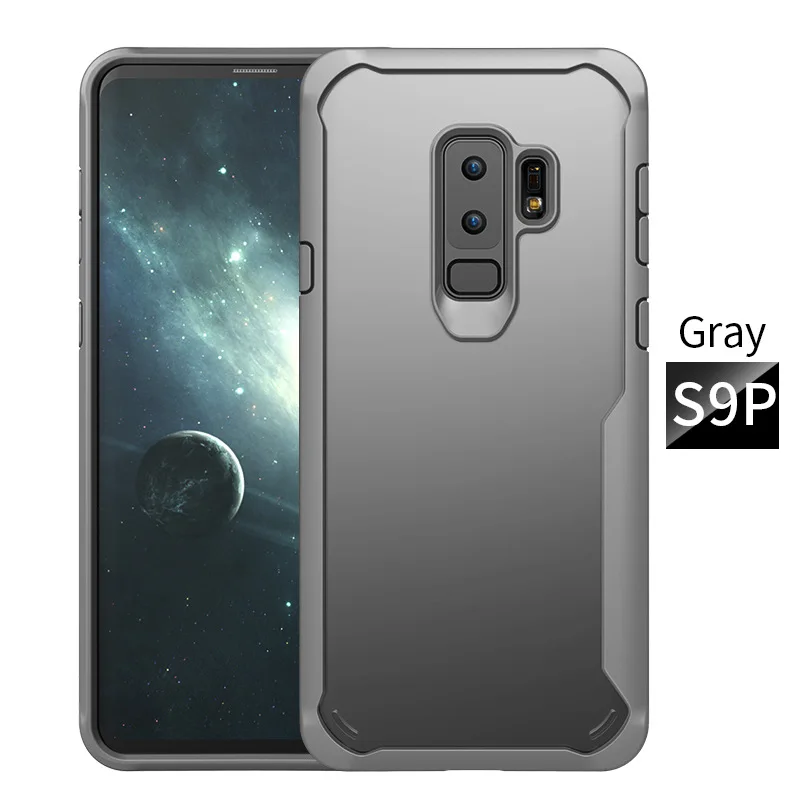 Для samsung Galaxy S9 Plus случае антидетонационных прозрачный ПК для плюс крышка простой