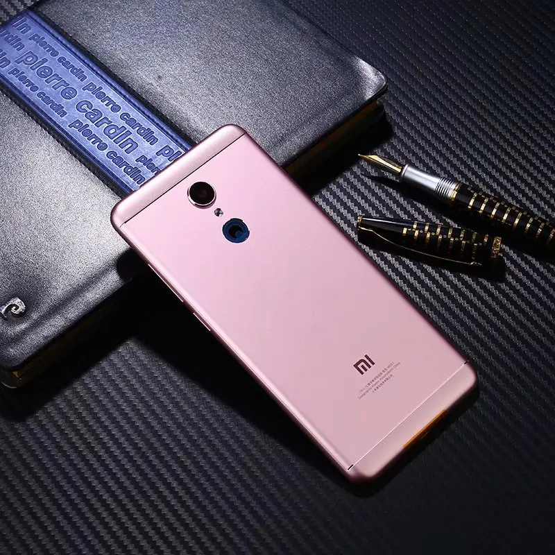 Розовый Чехол Redmi5 для Xiaomi Redmi 5 Xaomi, задняя крышка для батареи, запасные части для мобильного телефона, чехол с кнопками, объектив - Цвет: Розовый
