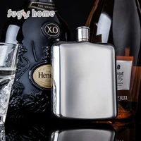 mealivos fashion silver 6 oz food grade 304 stainless steel hip flask drinkware alcohol liquor whiskey vodka bottle gifts