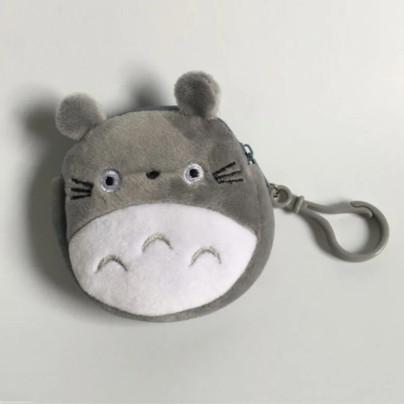 Новый мини кошелек Totoro 8 см с плюшевым крючком для ключей практичная сумка монет