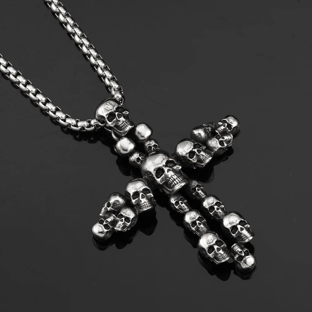 Goofan хип-хоп многократная Подвеска Крест с черепами Превосходное качество