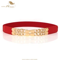 sishion fashion womens belt elastic waistband gold buckle small belts red thin cummerbund woman belt strap brown black vb0019