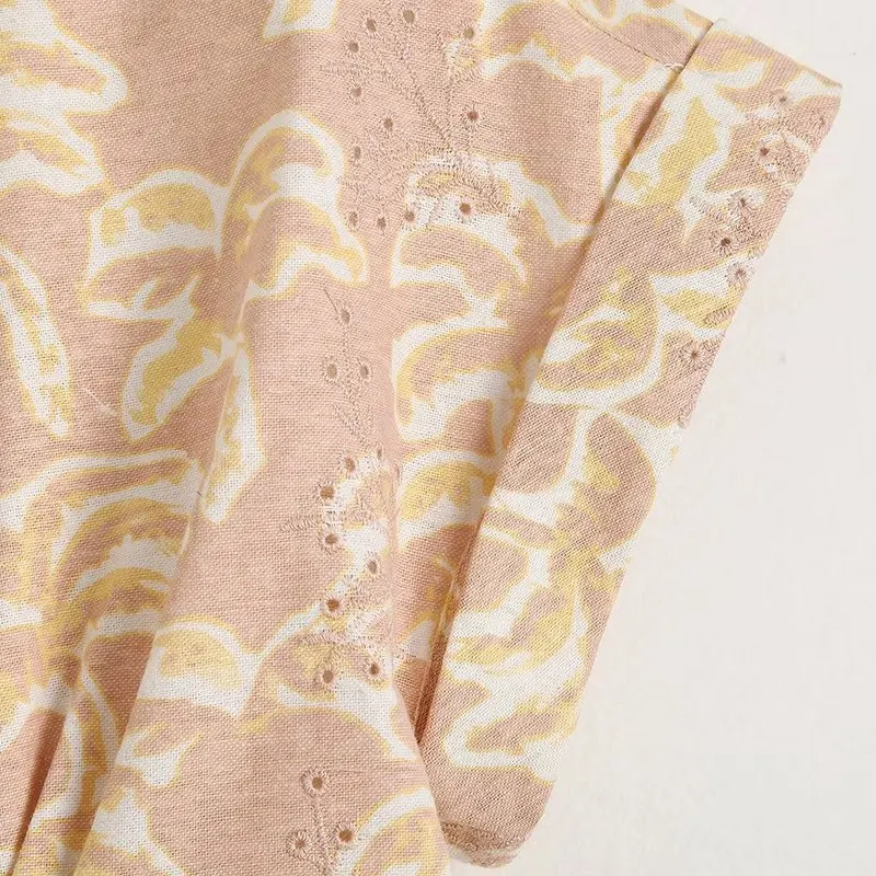 Модные женские штаны с дырочкой и вышивкой в европейском американском стиле