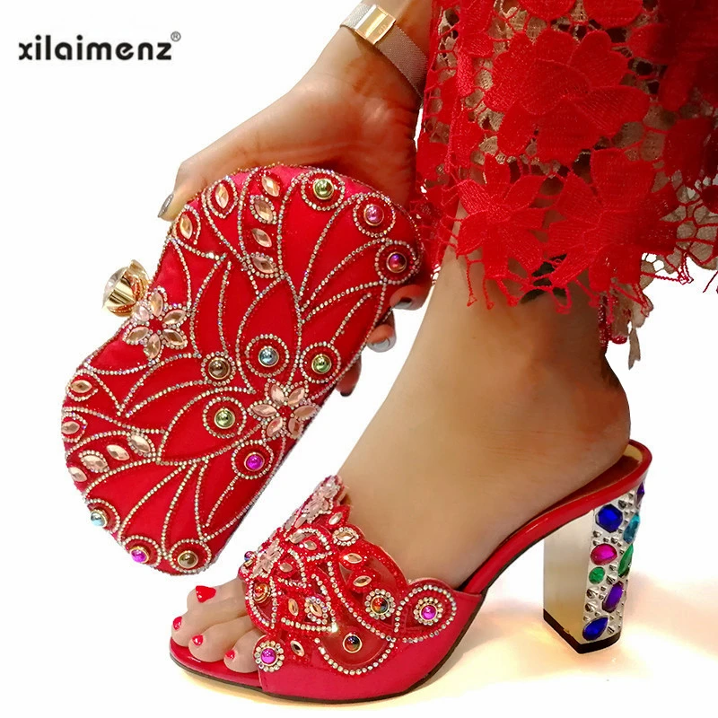 Женские туфли лодочки фиолетового цвета в африканском стиле комплект из обуви и