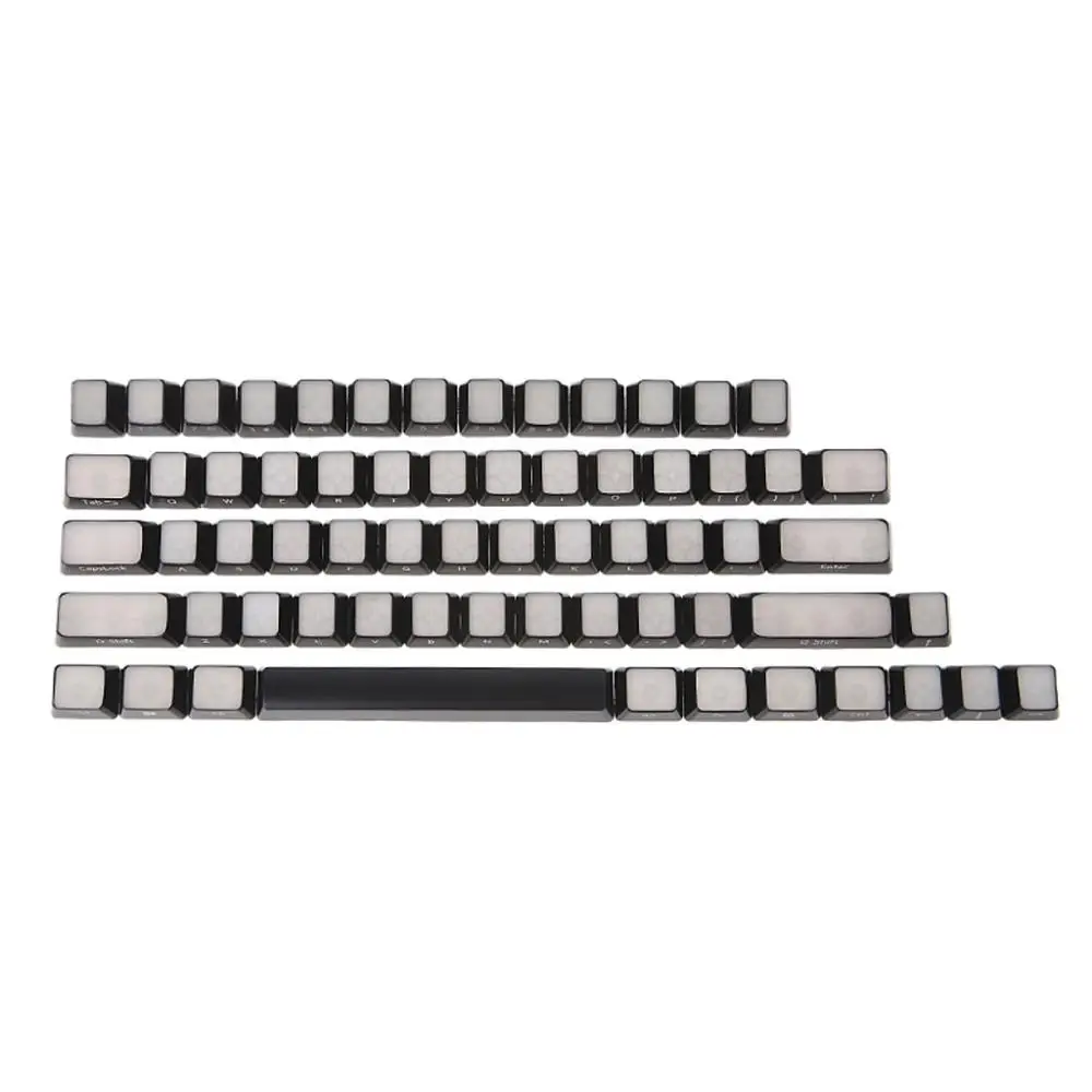 61 Keys RGB передние/боковые напечатанные брелки с подсветкой ISO ANSI раскладка просвечивающие брелки с подсветкой для Corsair K65 K70 logitech G710 Cherry MX - Цвет: 61 Keys