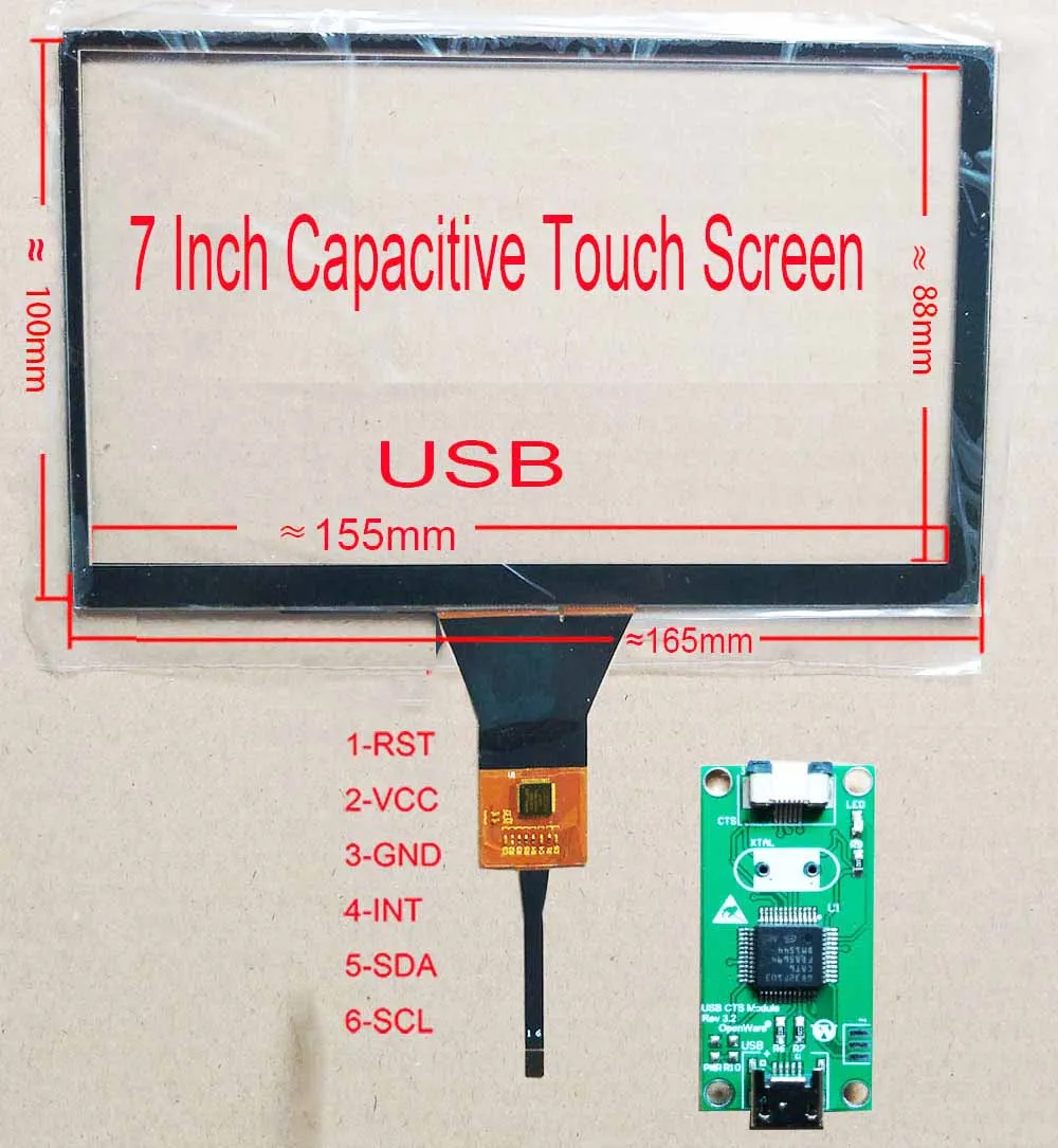 7inch USB USB Capaictive Сенсорный экран 4,3/5/6,2/6,5/7/8/9/10,1 дюймов Поддержка Raspberry Android Linux WIN 7 8 10 Поддержка некоторые мобильного телефона из закаленного стекла - Цвет: 7inch USB