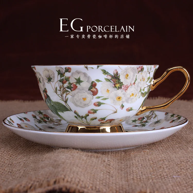 Европейский костяного фарфора чашка и тарелка кружка чая установить английский