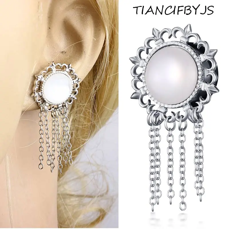 Висячие серьги TIANCIFBYJS в форме капли воды с одним расклешенным растягивателем