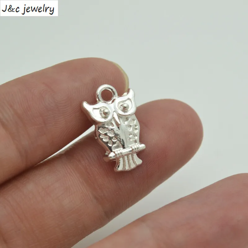 Новое поступление 25 шт./лот Подвеска из сплава Посеребренная Сова 17*10 мм