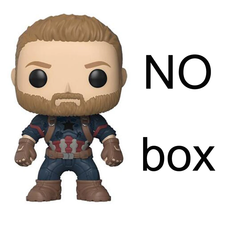 no retail box Мстители Marvel: Бесконечная война танос Железный человек Человек-паук Тор Капитан Американский Веном Халк Черная пантера фигурка виниловая модель игрушки - Цвет: no retail box