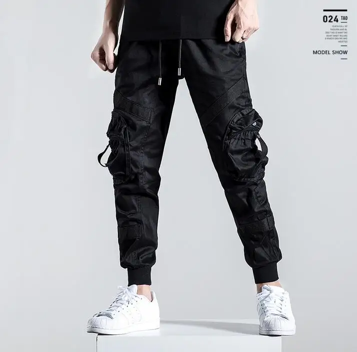 Autumn personality fashion mens casual pants multi-pocket harem pant men feet trousers pantalones hombre cargo pantalon homme