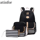 3 шт.компл. женский холщовый рюкзак с бахромой, Студенческая сумка-книжка с кошельком для ноутбука, школьный рюкзак для девочек-подростков