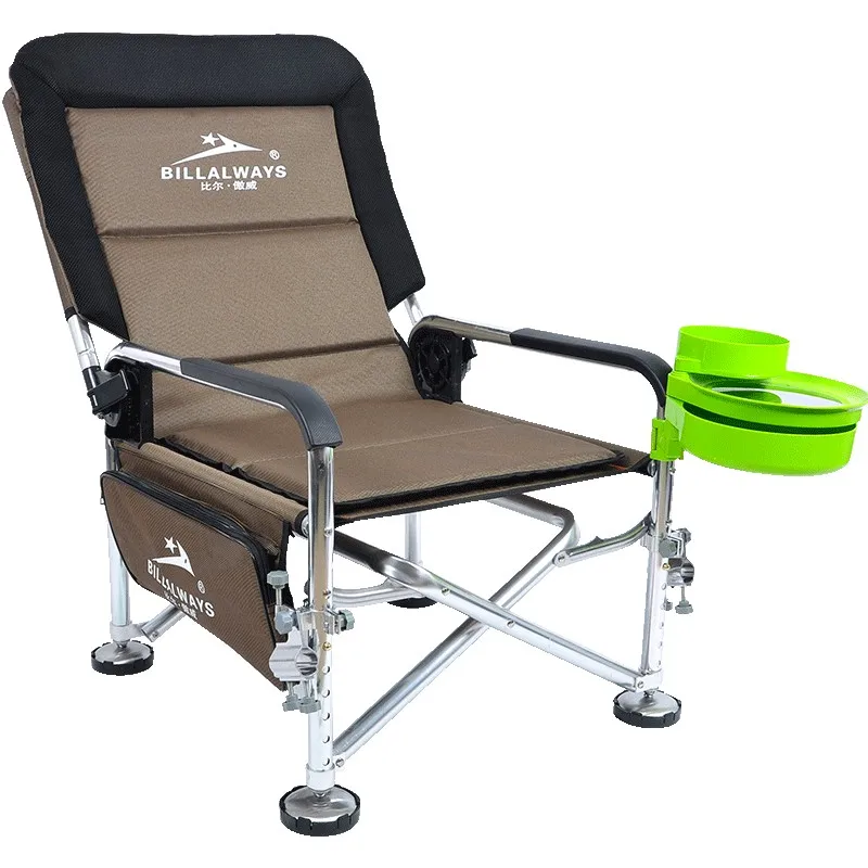 

European fish chair net weight 5KG bold aluminum tube bearing 160KG should be a variety of terrain fish chair Reclining armcha