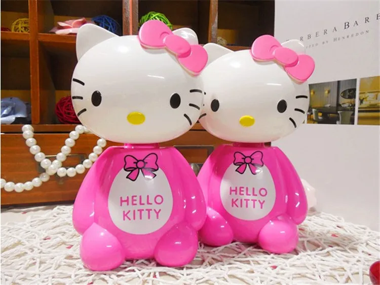 Горячая новинка светодиодный перезаряжаемый Настольный светильник hello kitty гибкий Ночной светильник 12 Светодиодный 220 В лампа для чтения для защиты глаз студента