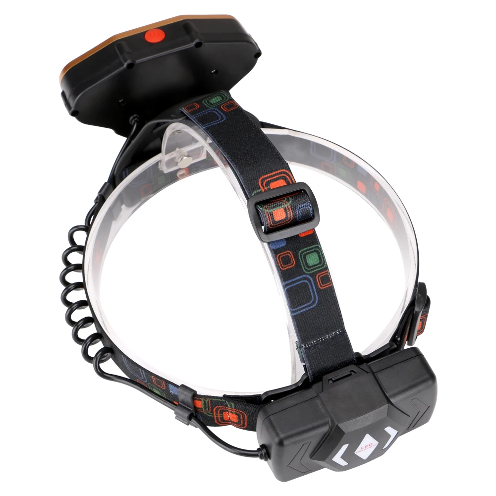 Высокомощный светодиодный налобный фонарь перезаряжаемый LED 7 * led + COB