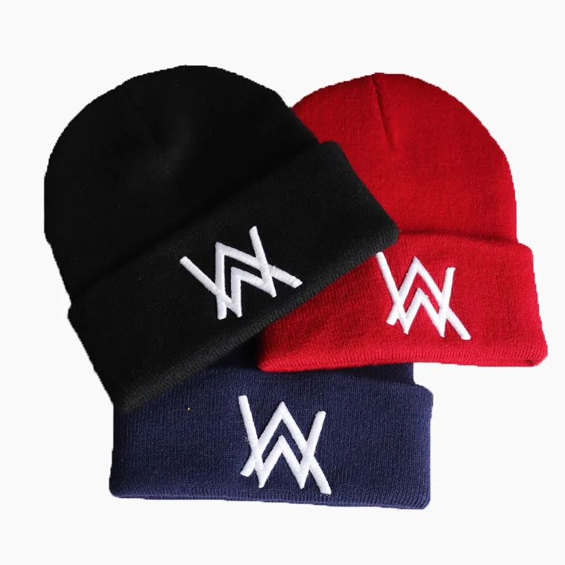 Мужская и женская шапка с вышивкой Alan Walker DJ Beanie Повседневная мультипликационным