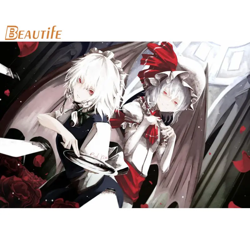 Новое поступление аниме TouHou Project плакат ткань Шелковый украшения дома настенный