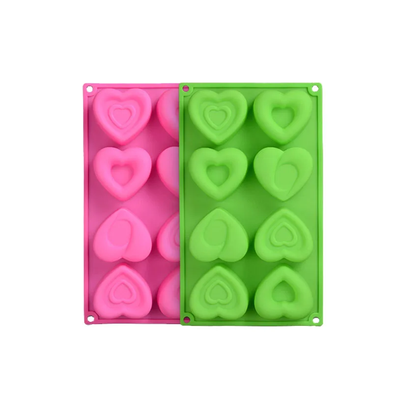 Силиконовые формы для выпечки 8 ячеек в форме сердца Френч торты хлеб аксессуары