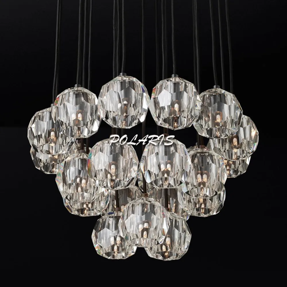 Modern LED Crystal Chandelier Lighting Flush Mount Chandeliers Light Fixture Living Dining Room Bedroom | Освещение