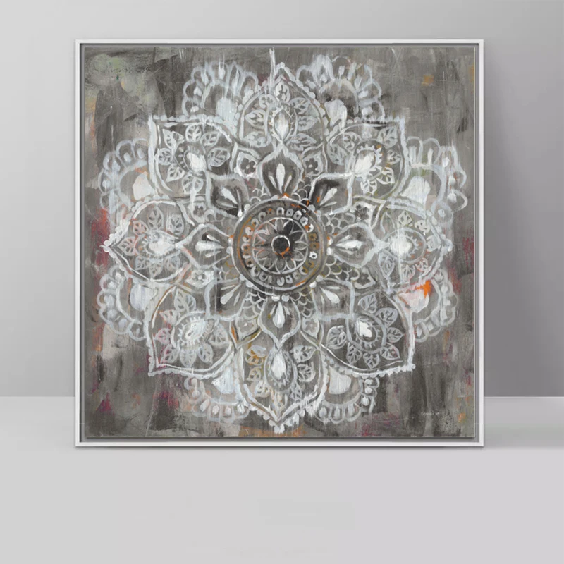 Современная мандала цветок настенное искусство холст принты ВИНТАЖНЫЙ ПЛАКАТ