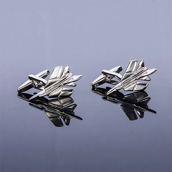 156136 New High Quality Mens Design Airplane Cufflinks Helicopter Aircraft Cuff Links For Business Shirt Wedding Gift Free Shipping - Окраска металла: 156136