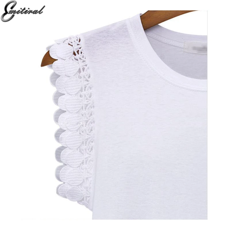 Женская кружевная майка в европейском стиле элегантный хлопковый топ пэчворк