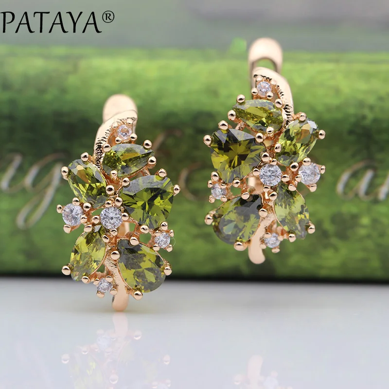 PATAYA 828, акция, новые синие серьги в форме капли воды, женские модные Эксклюзивные Дизайнерские Ювелирные изделия, 585 розовое золото, серьги с натуральным цирконием