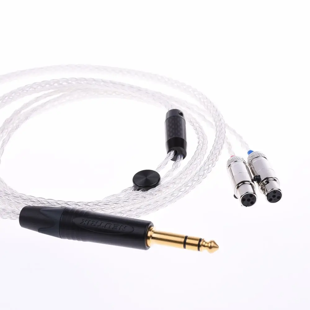 16 ядер 5N Pcocc с серебряным покрытием Hi-end Наушники Hi-Fi обновления кабель для наушников Audeze LCD-2 LCD-3 LCD-X LCD-XC