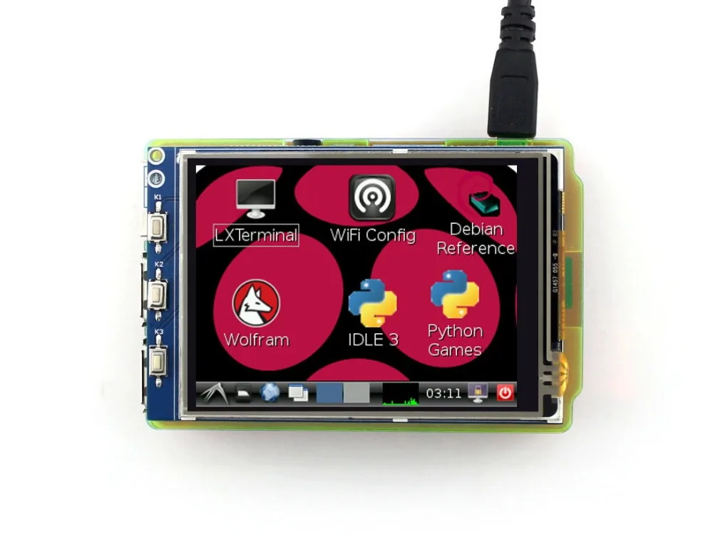 3 2-дюймовый резистивный сенсорный экран разрешение 320x240 TFT ЖК RPi LCD (B) предназначен