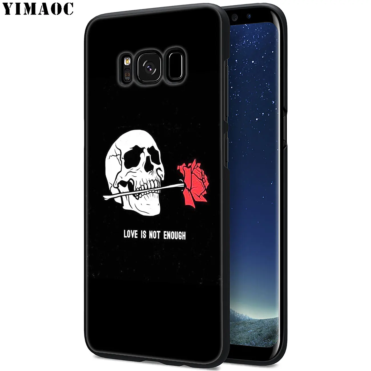 YIMAOC Мягкий силиконовый чехол для телефона с черепом цветком вороной Samsung Galaxy S20