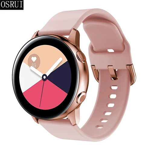 Pink Amazfit ремешок Bip для samsung galaxy watch Active gear sport galaxy watch 42 мм 20 мм ремешок для часов gear S2 correa браслет на запястье - Цвет ремешка: Pink