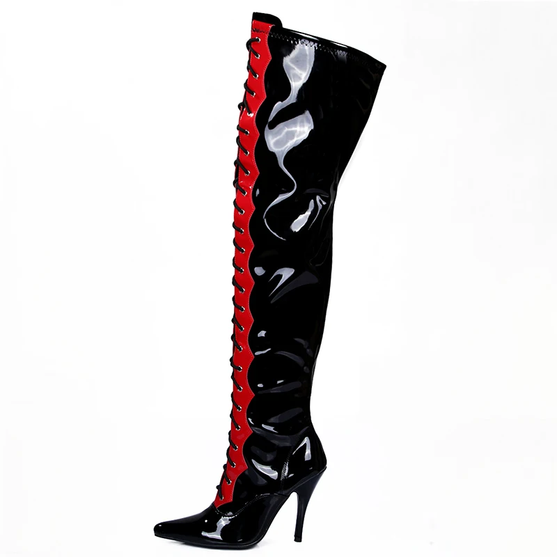 Prova perfetto High Heels Boots Women Night Club Glossy Leather Sexy Fashion Over the Knee Fenty Beauty Gothic Ladies | Обувь