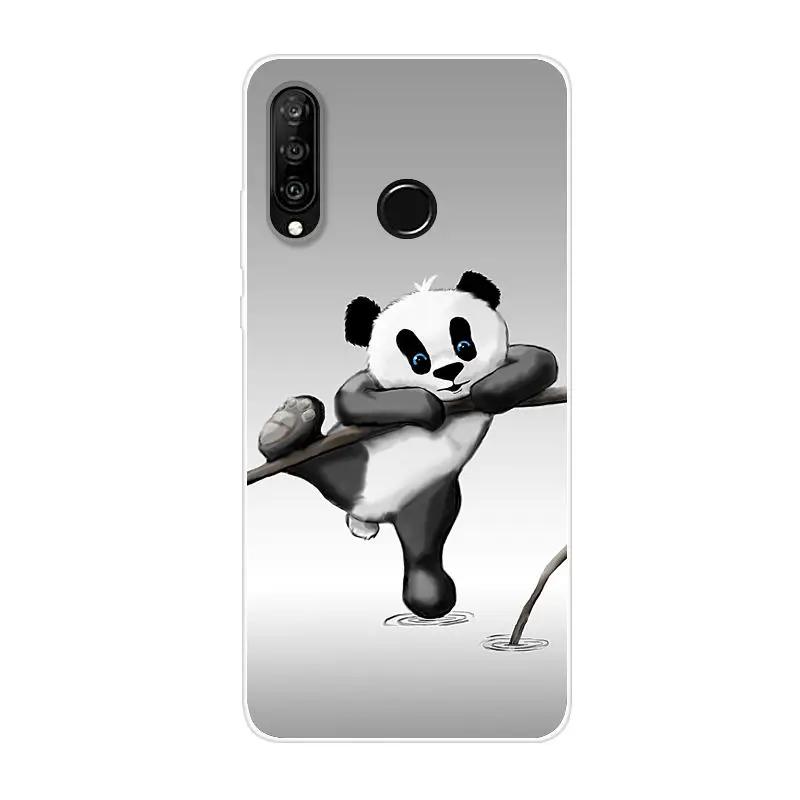 Мягкий чехол для Huawei Nova 4e силиконовый мультяшный телефона из ТПУ с рисунком nova