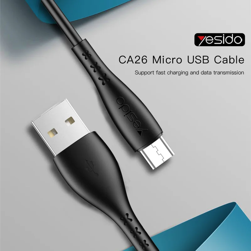 Yesido CA26 Micro USB кабель Шнур 2.4A Быстрая зарядка USB кабель для передачи данных для samsung Xiaomi huawei Android телефон планшет USB кабели провода