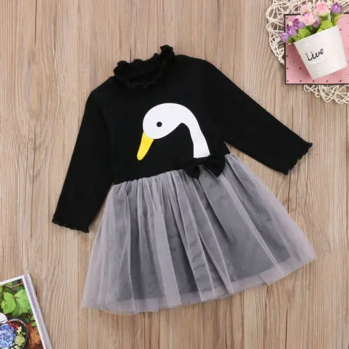 Платье для девочек с длинным рукавом одежда маленьких детское нарядное