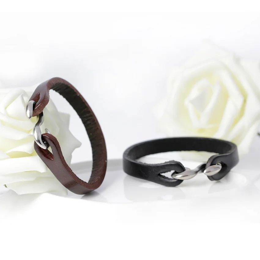 Новинка 2020 модный браслет из натуральной кожи с крючком фирменный винтажный