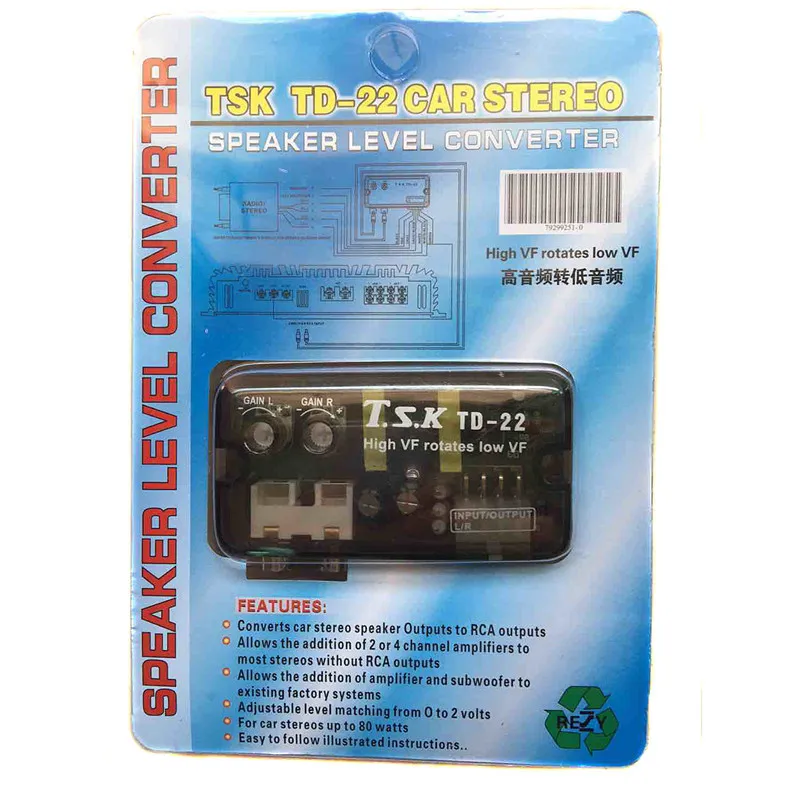 Высококачественный автомобильный преобразователь уровня громкоговорителя с