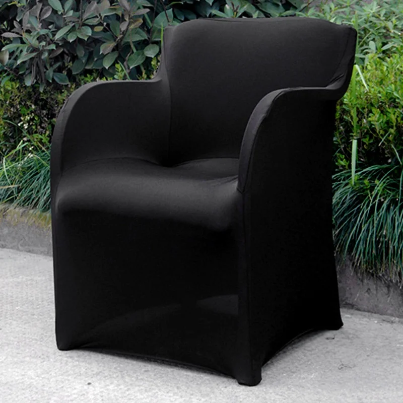 Black Чехлы для Amchairs чехлы для стульев чехол для кресла растягивающиеся нарукавники чехлы для стульев для свадьбы Вечерние гостиничные товары для дома 73*55 см - Цвет: Black