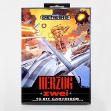 Игровой картридж Herzog zwei 16 бит MD игровая карта с розничной коробкой для sega Mega Drive для Genesis