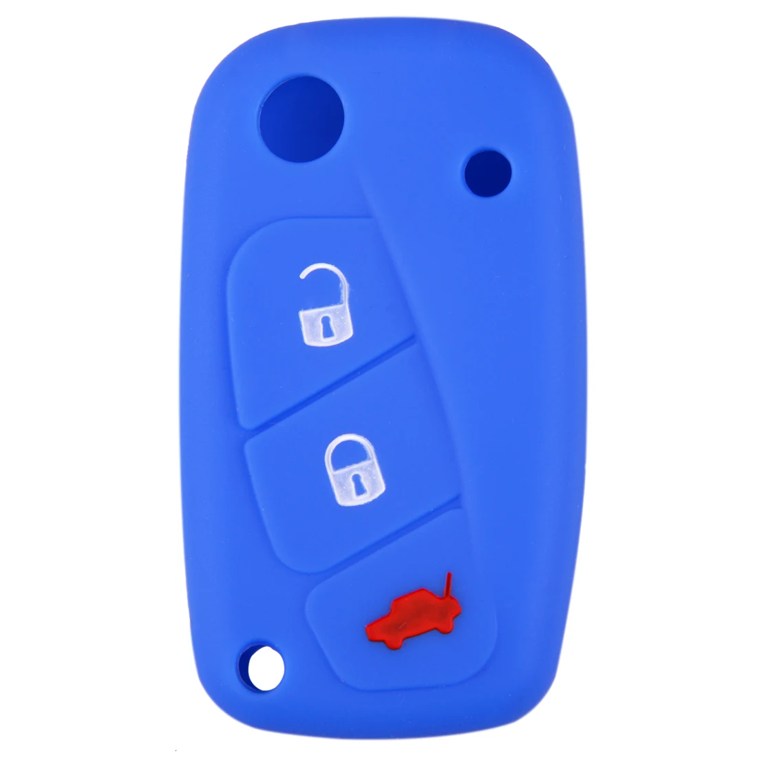 Blue DWCX авто 3 кнопки силиконовый пульт дистанционного ключа чехол Fob оболочка держатель подходит для Fiat Punto 2013 Panda Idea 2008 Stilo 2007 Ducato - Название цвета: Blue